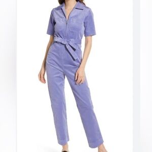 & other stories lavender corduroy jumpsuit size 2